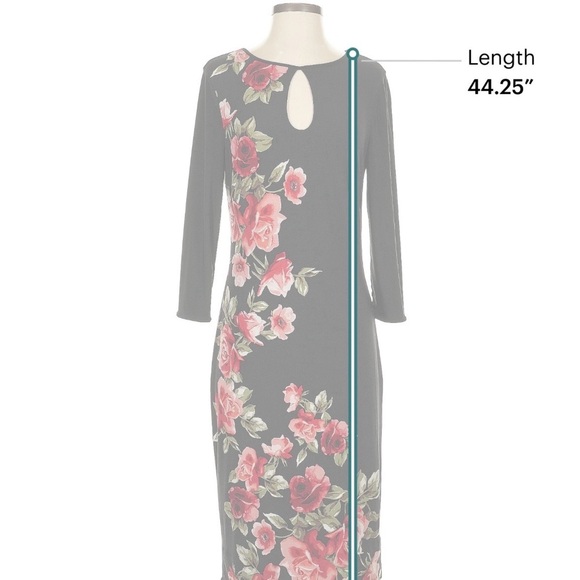 White House Black Market Reversible Sheath Dress – Floral / Black – Size S #154 - Picture 5 of 8